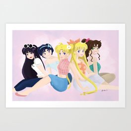 Trendy Sailor Scouts Art Print