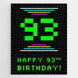 [ Thumbnail: 93rd Birthday - Nerdy Geeky Pixelated 8-Bit Computing Graphics Inspired Look Jigsaw Puzzle ]
