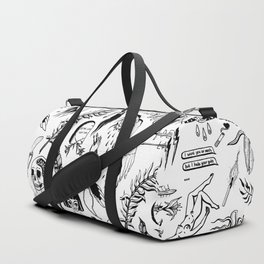 Death Lily Tattoo Flash Print Duffle Bag