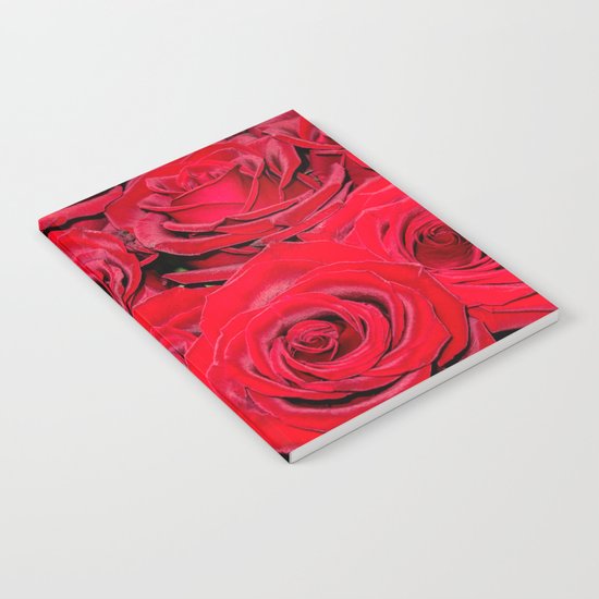 Bed of red roses- Photography pattern of red rose Notebook