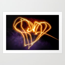 Heart On Fire Art Print