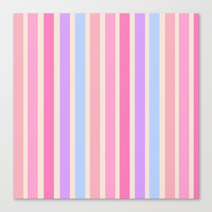 Pastel Stripes Canvas Print
