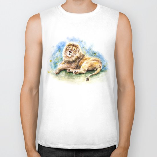 Lion Biker Tank