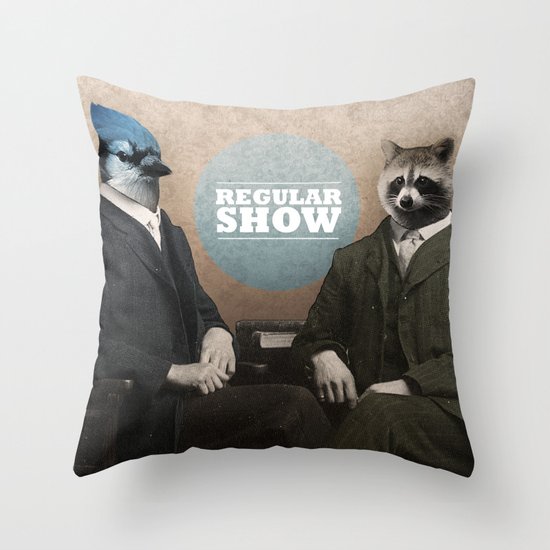 Mordecai & Rigby Throw Pillow