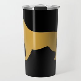 Golden Retriever (Black/Gold) Travel Mug