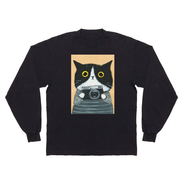 Kitty With a Camera Long Sleeve T Shirt