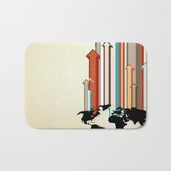Glue Network Print Series "Economic Development" Bath Mat