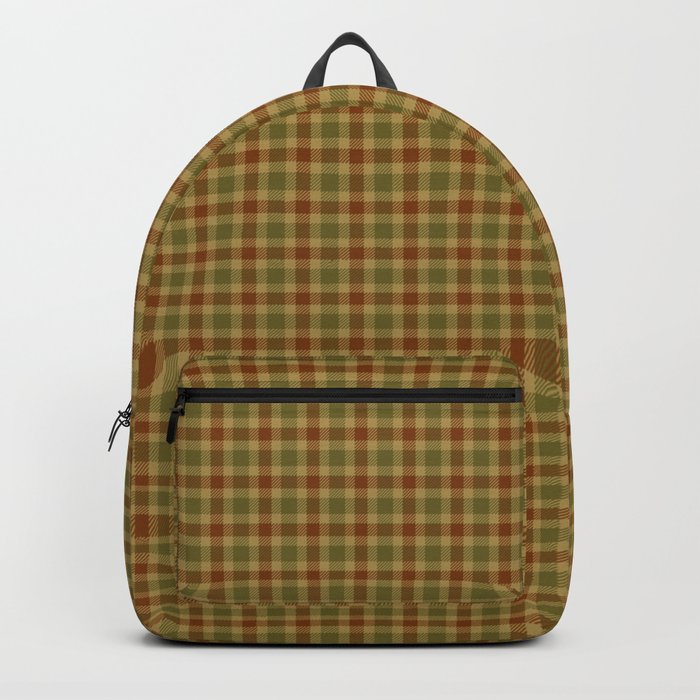 Mix&Match: Plaid print with matching colours with "Portrait of Marcelle Marquet (1931) - Albert Marquet (1875- 1947)" Backpack