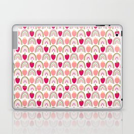 Pink Rainbows & Strawberries Pattern Laptop & iPad Skin