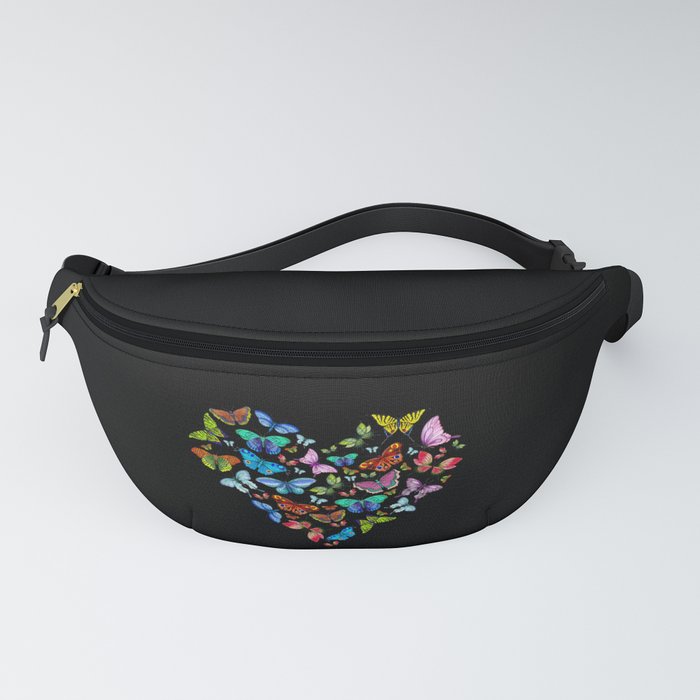 Heart filled with butterflies colorful butterfly Fanny Pack by