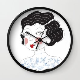 Tattooed Betty Wall Clock