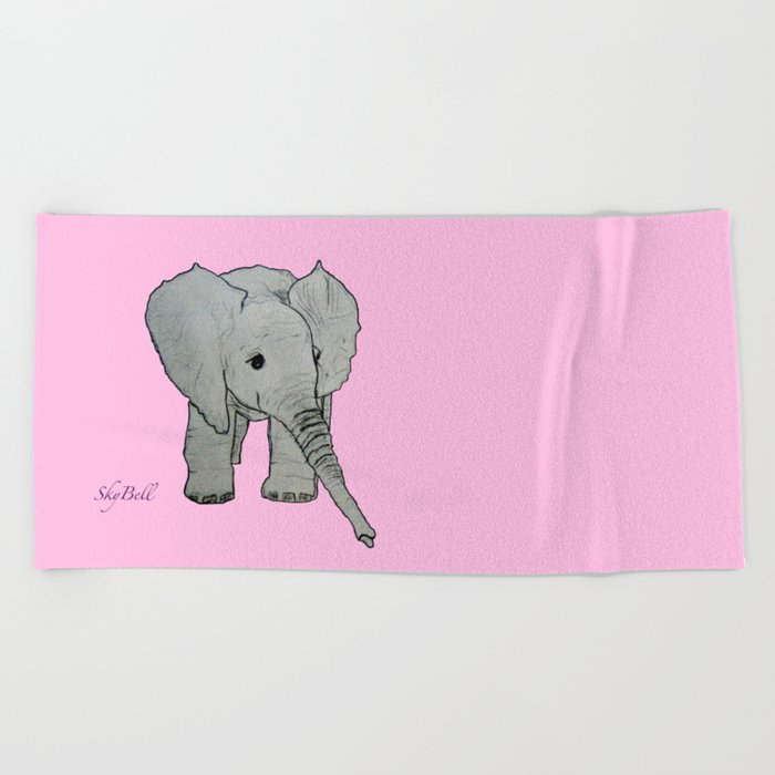 Emma Sweet Pea Beach Towel By Skylabella Society6 Emma Sweet Pea Beach Towel By