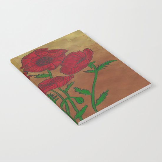 Vintage Poppies Notebook