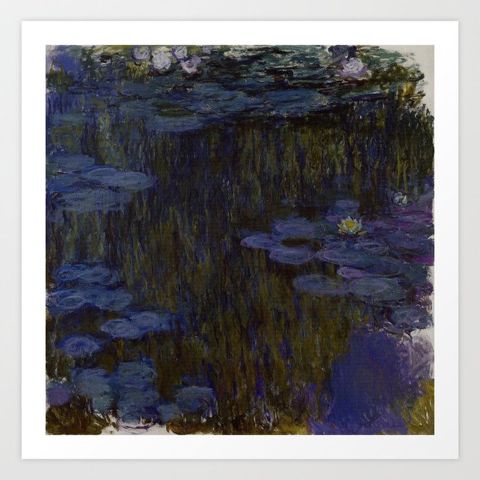 Monet Water lilies 1914 -1917 Art Print