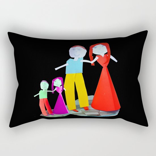 Dance me to the end of love | Kids Painting by Elisavet Rectangular Pillow