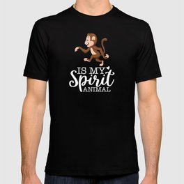 Monkey Is My Spirit Animal I Monkey Gift Motif T-shirt