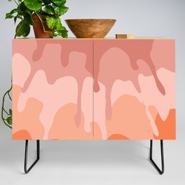 Pink and orange splatters Credenza