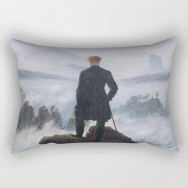 Wanderer above the Sea of Fog - Caspar David Friedrich  Rectangular Pillow