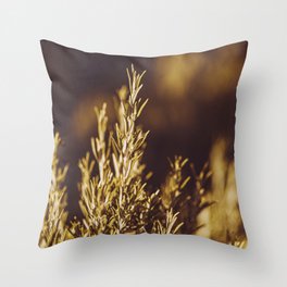 french lavender leafs Throw Pillow
