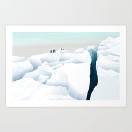 Deadly Icefall Art Print