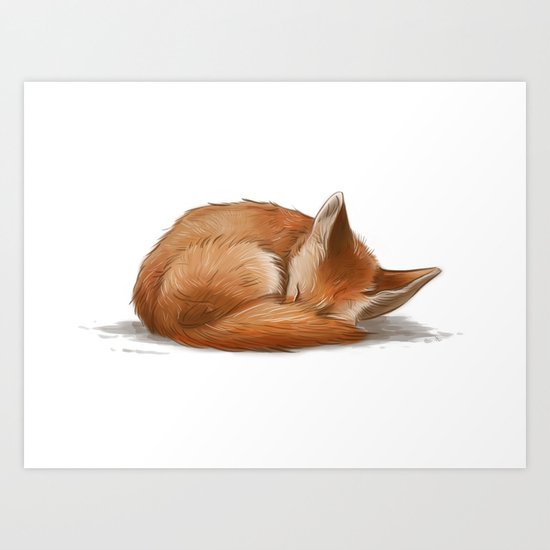 Let Sleeping Foxes Lie Art Print