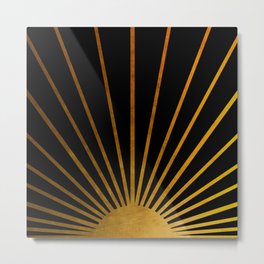 Magical Sunlight Metal Print | Sunny, Humanist, Gold, Sunlight, Collage, Golden, Sunbin, Metallic, Geometry, Sunrise 