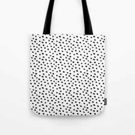 Abstract Dots on White Tote Bag