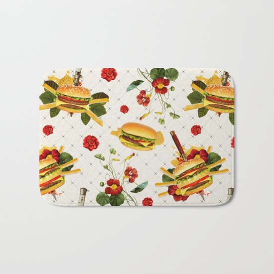 cheeseburger in gangstas paradise Bath Mat