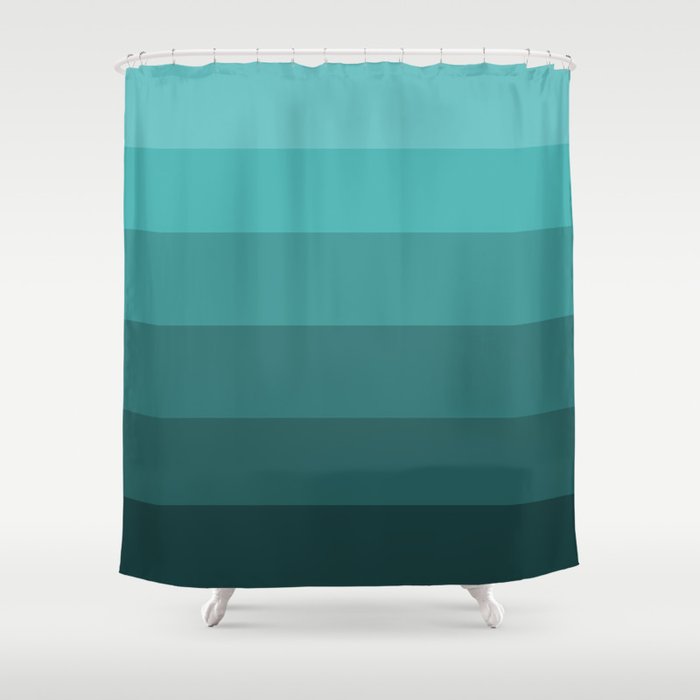 Winter Dark Teal - Color Therapy Shower Curtain