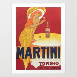 Wine Vintage Poster - Martini Torino by Marcello Dudovich - Italian Advertising Poster Art Print