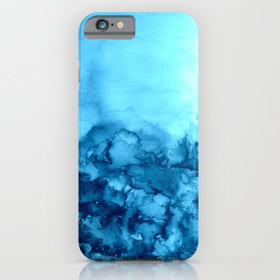 INTO ETERNITY, TURQUOISE Colorful Aqua Blue Watercolor Painting Abstract Art Floral Landscape Nature iPhone & iPod Case