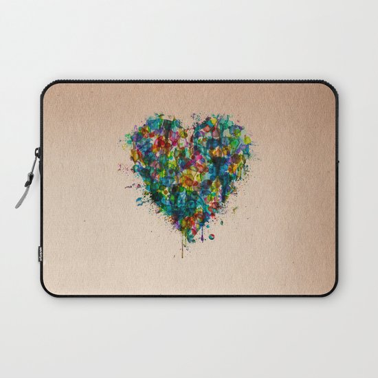Heart Splatter Laptop Sleeve by Mathias Design | Society6