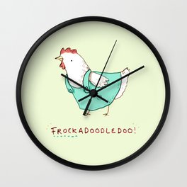 Frockadoodledoo! Wall Clock | Funny, Children, Illustration, Animal, Curated 