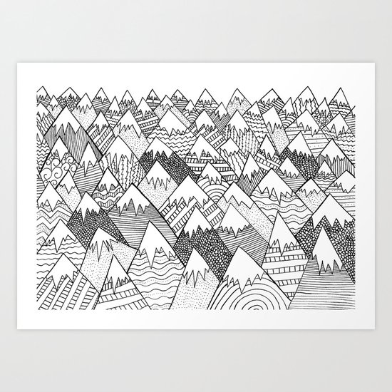 Pattern Hills Art Print