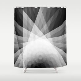 A Receptive Mind is Connected BLK/WHT Shower Curtain