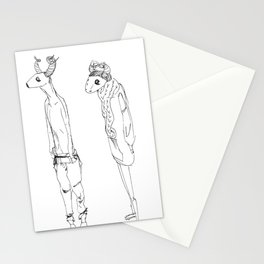 deer dudes Stationery Cards