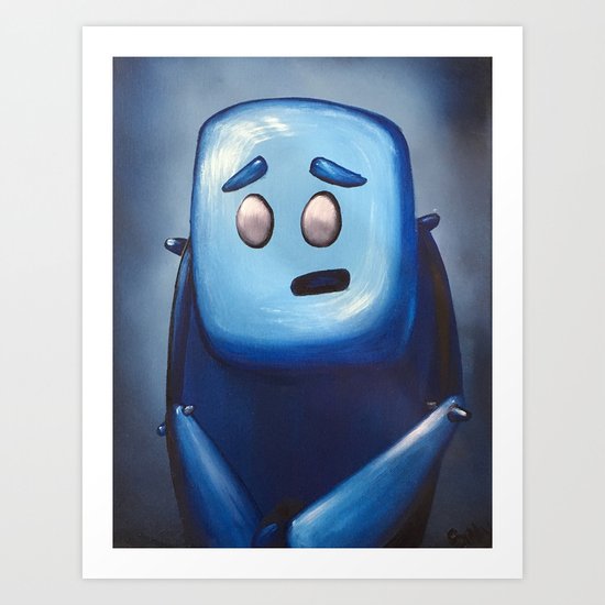 Hugh in Blue Art Print