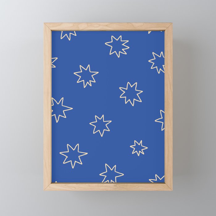 Cosmos - Cobalt Blue Framed Mini Art Print