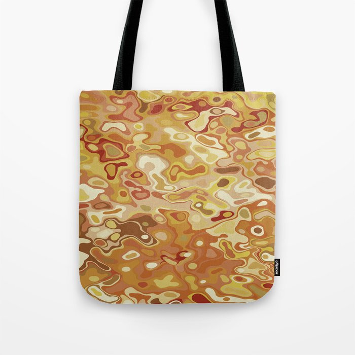 Brown, White, Orange abstract Water Color Design Gift Pattern Tote Bag