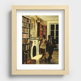 Lindy Hop in the Library Recessed Framed Print