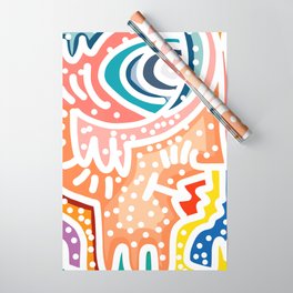 Pop Acid Abstract Street Art Pattern Pastel Colors Wrapping Paper