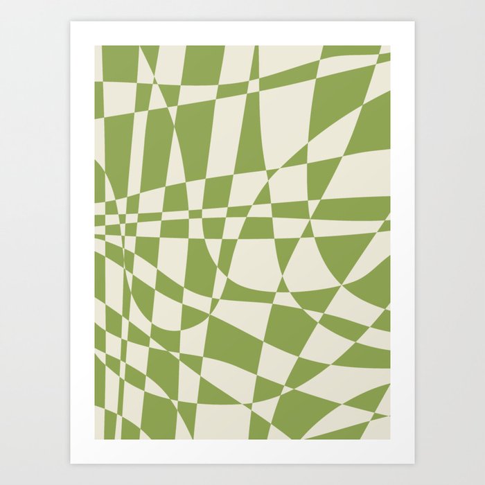 Glass Glitch: Forest Green Edition Art Print
