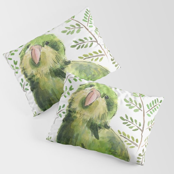 Kakapo in the ferns Pillow Sham