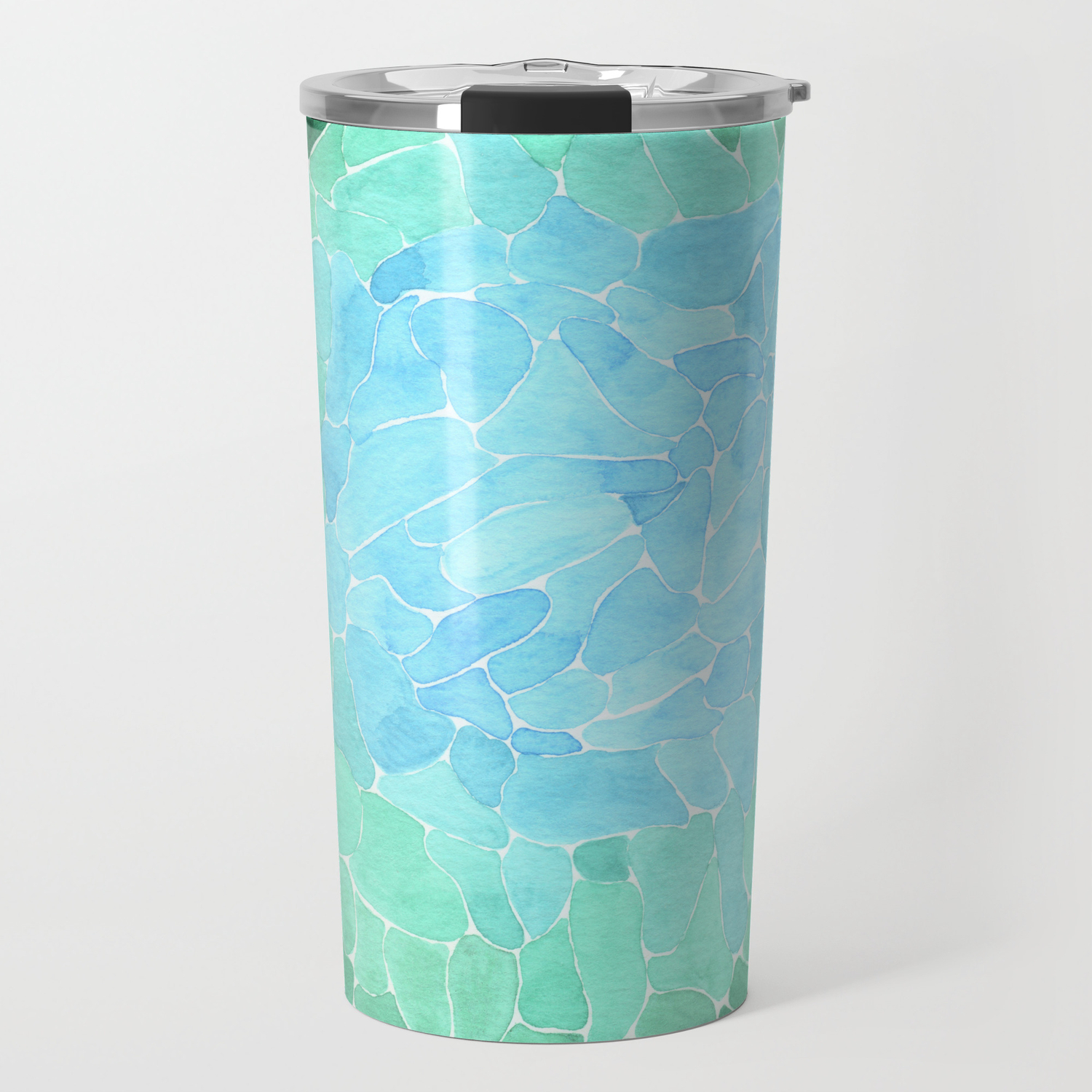 Abstract Sea Glass Travel Mug By Hayleyhackler Society6