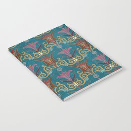 Ornate Lily Lotus Flowers Notebook