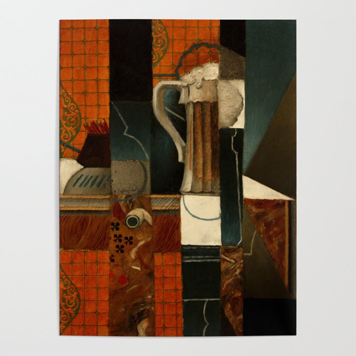Juan Gris "Playing Cards and Glass of Beer" Poster