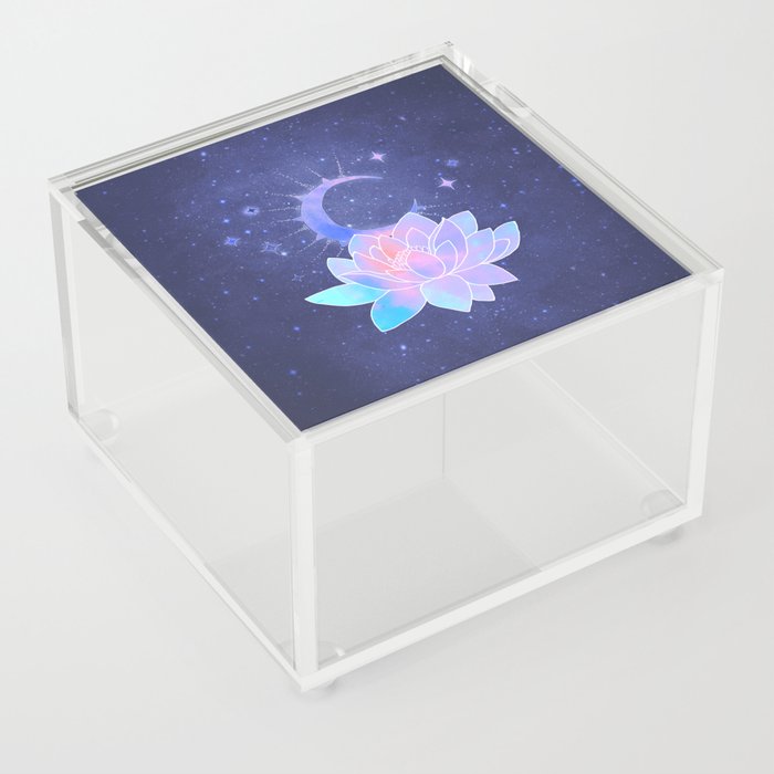 moon lotus flower Acrylic Box