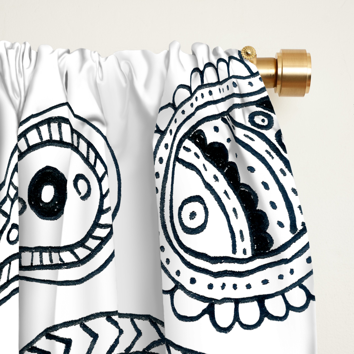 Black And White Paisley Blackout Curtain By Cynh Society6
