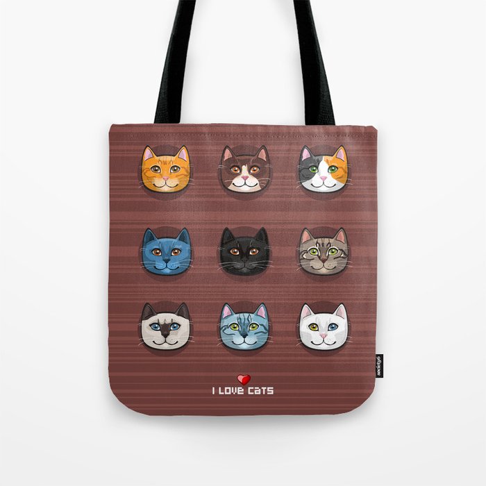 I love cats Tote Bag