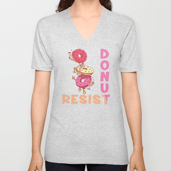 Donut Resist V Neck T Shirt